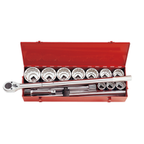14 PC. 1" DR. 12PT Metric Socket Wrench Set 8015MR
